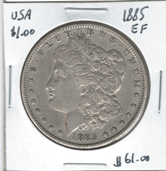 United States: 1885 Morgan Dollar EF