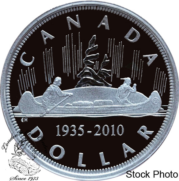 Canada: 2010 $1 Limited Edition Proof Silver Dollar - 75th Anniversary of the Voyageur Design 1935 -2010