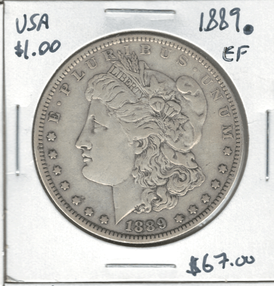 United States: 1889o Morgan Dollar EF United States: 1889o Morgan Dollar EF