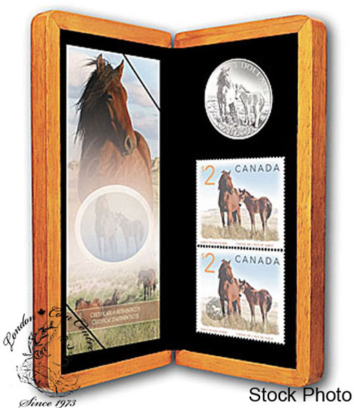 Canada: 2006 $5 Limited-Edition Stamp & Coin Set. Sable Island Horse and Foal 