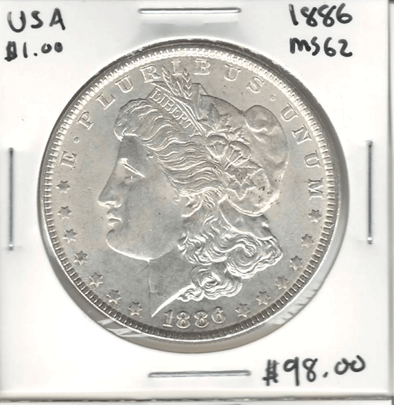 United  States: 1886 Morgan Dollar MS62