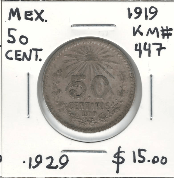 Mexico: 1919 50 Centavos