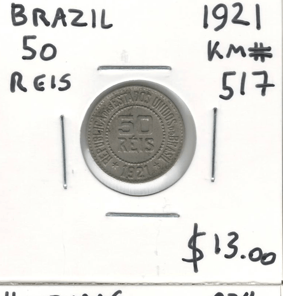 Brazil: 1921 50 Reis