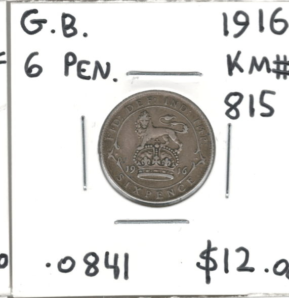 Great Britain: 1916 6 Pence