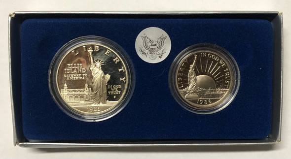 United States: 1986 Ellis Island Liberty 2 Coin Set