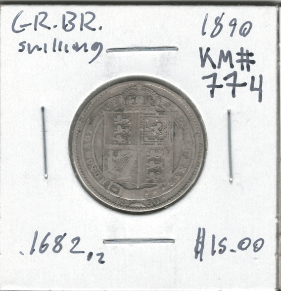 Great Britain: 1890 Shilling #4