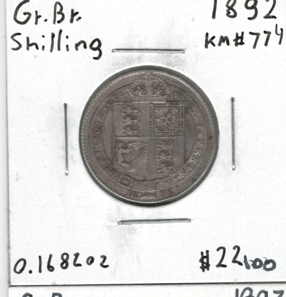 Great Britain: 1892 Shilling #4