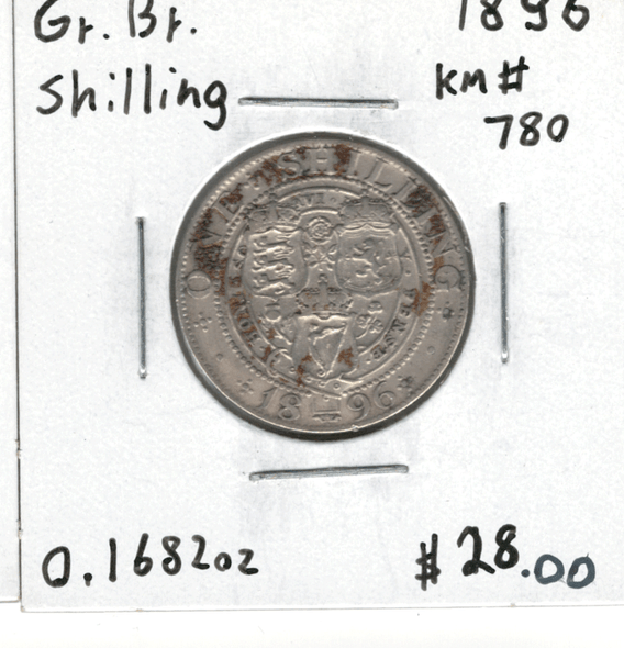Great Britain: 1896 Shilling #5