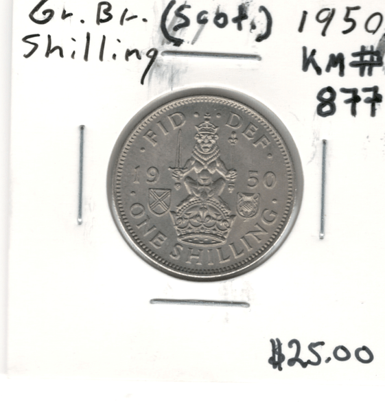 Great Britain: 1950 Shilling (Scottish Crest)