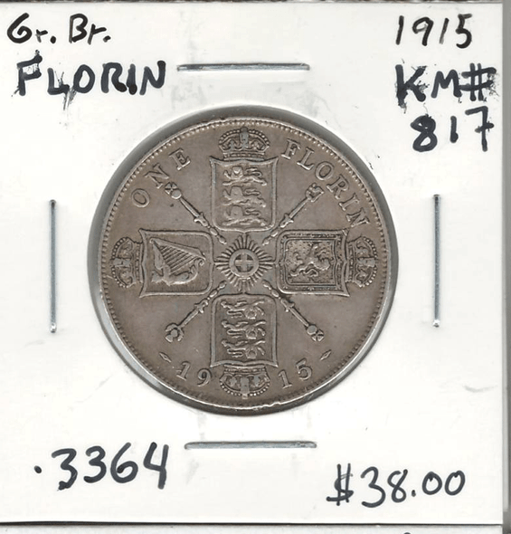 Great Britain: 1915 Florin #6