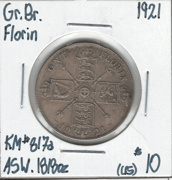 Great Britain: 1921 Florin #2