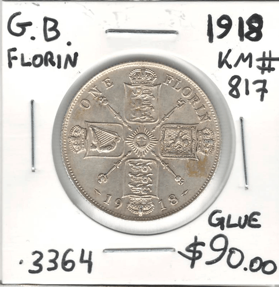Great Britain: 1918 Florin #4