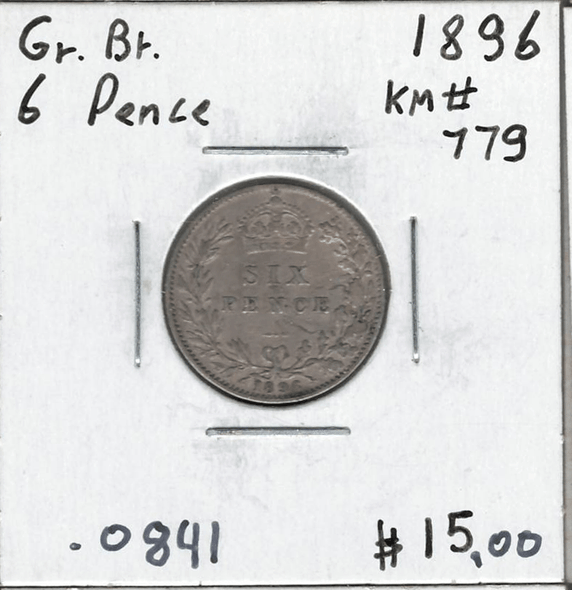 Great Britain: 1896 6 Pence #3