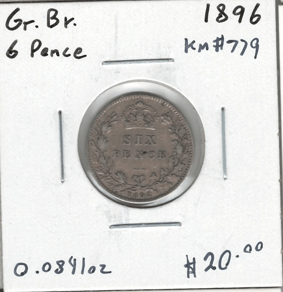 Great Britain: 1896 6 Pence #4