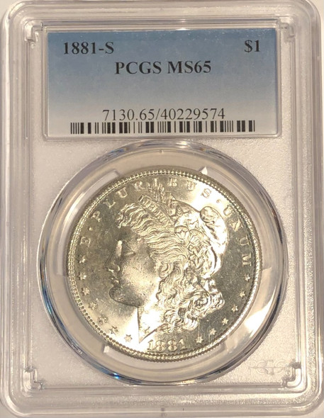 United States:  1881S Morgan Dollar PCGS MS65