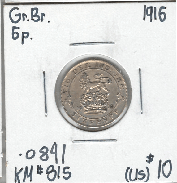 Great Britain: 1916 6 Pence #6