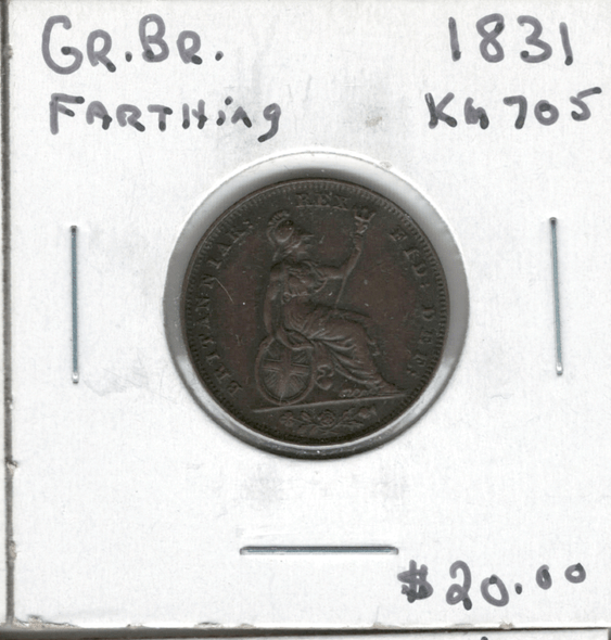 Great Britain: 1831 Farthing Great Britain: 1831 Farthing