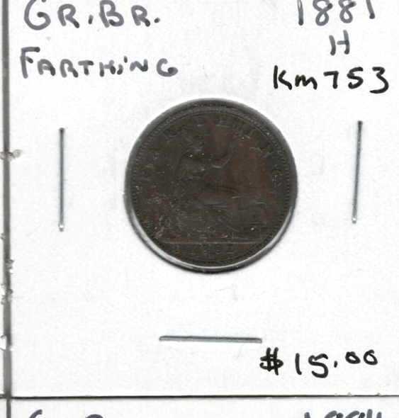 Great Britain: 1881H Farthing #4 Great Britain: 1881H Farthing #4