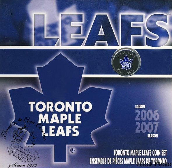 Canada: 2007 Toronto Maple Leafs Logo Coin Set with Coloured 25 Cent