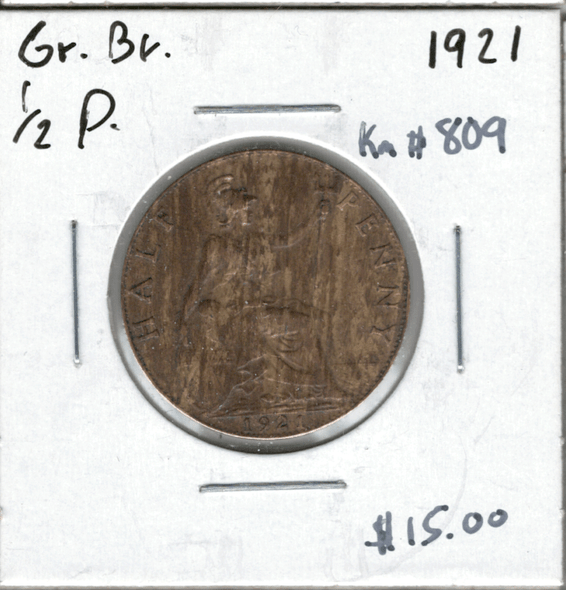 Great Britain: 1921 1/2 Penny