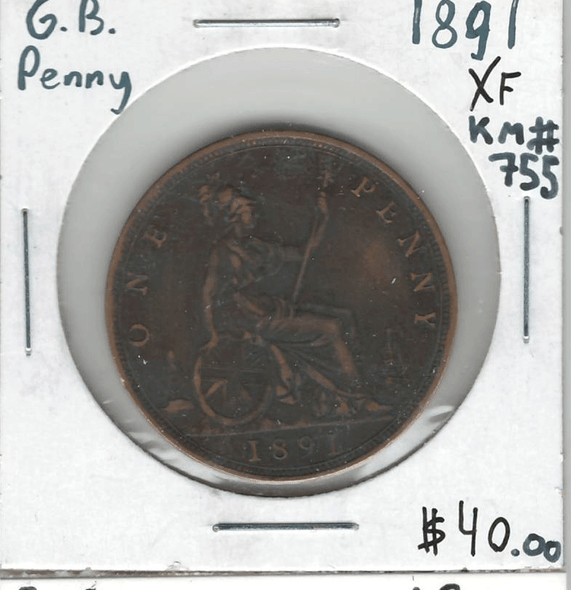 Great Britain: 1891 Penny