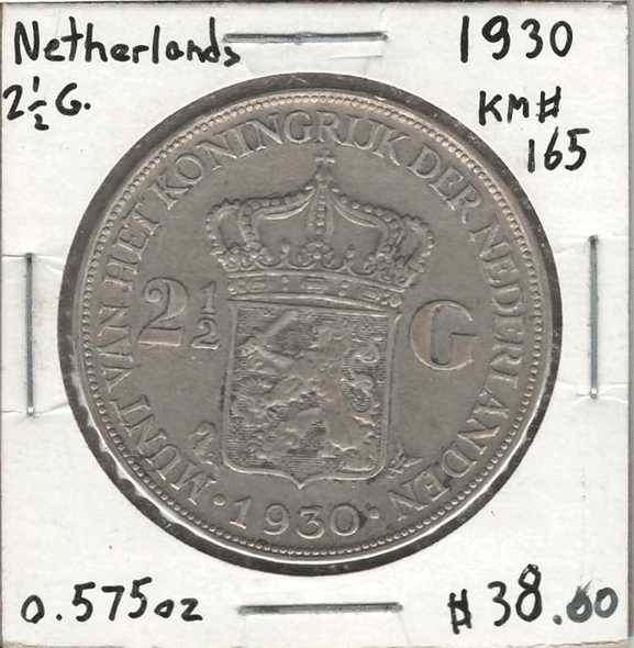 Netherlands: 1930 2 1/2 Gulden #2