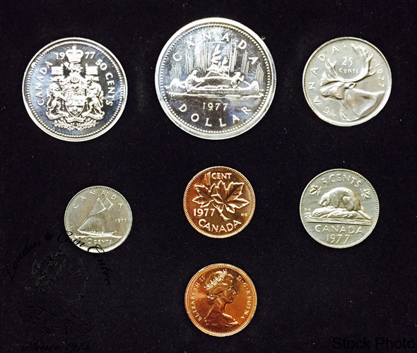 Canada: 1977 Detached Jewel Full Water Lines Specimen Double Penny Coin Set Canada: 1977 Detached Jewel Full Water Lines Specimen Double Penny Coin Set