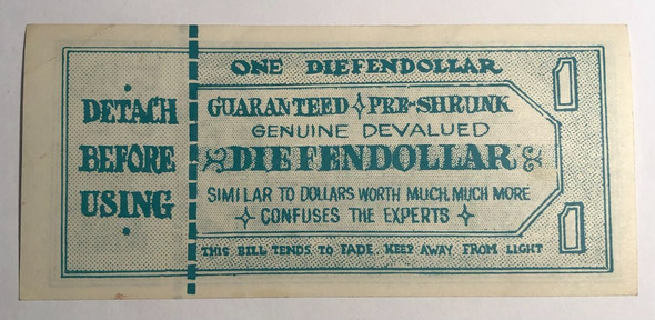 Canada: 1962 Satirical Diefenbaker "Diefendollar"