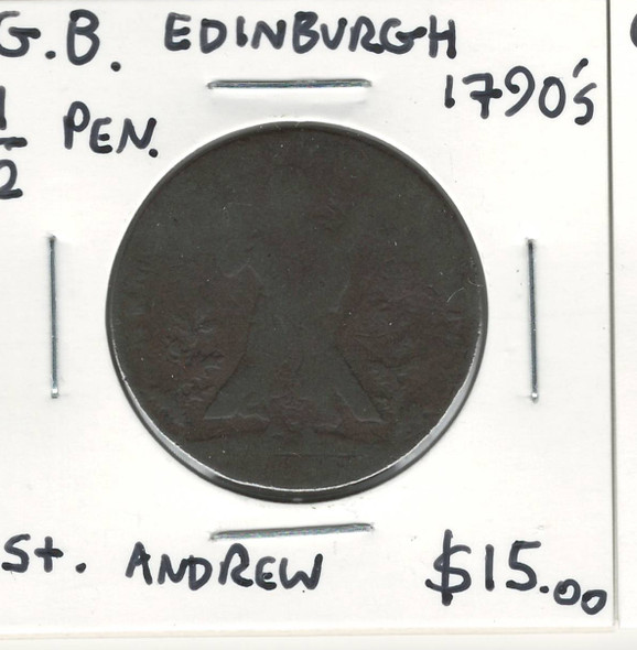 Great Britain, Edinburgh: 1790's 1/2 Penny St. Andrew