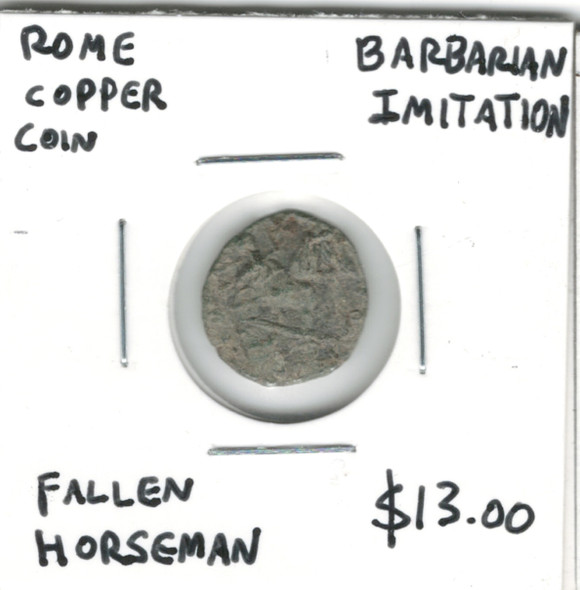 Rome: Copper Coin Barbarian Imitation, Fallen Horseman