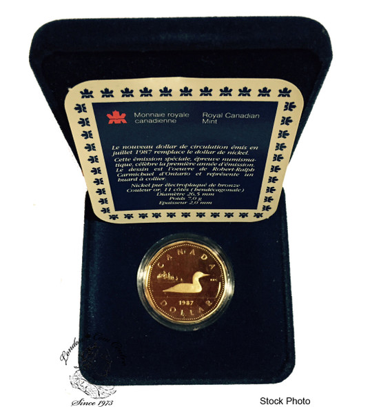 Canada: 1987 1 Dollar Loonie Proof with Box & COA