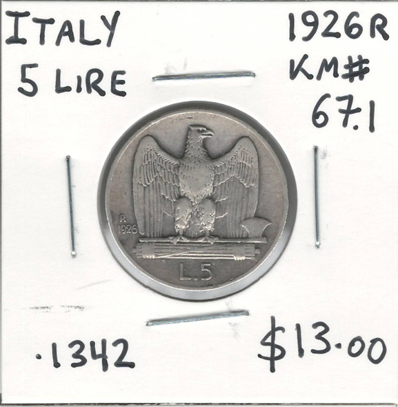 Italy: 1926R 5 Lira