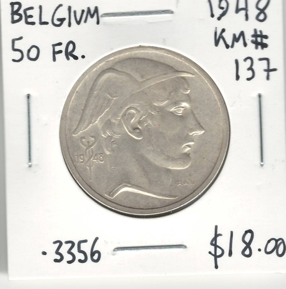 Belgium: 1948  50 Francs