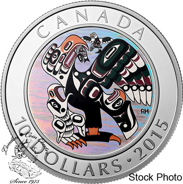 Canada: 2015 $10 First Nations Art: Mother Feeding Baby Silver Coin