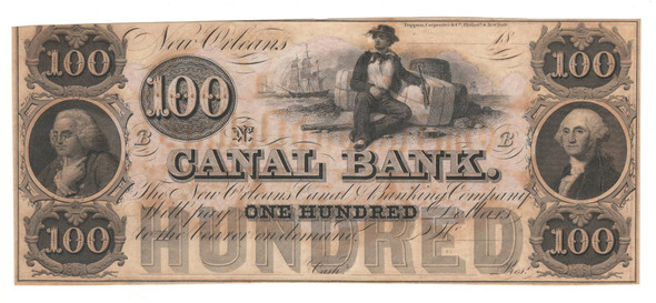 United States: $100 Canal Bank Banknote