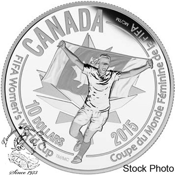 Canada: 2015 $10 FIFA Women's World Cup - Celebration Silver Coin