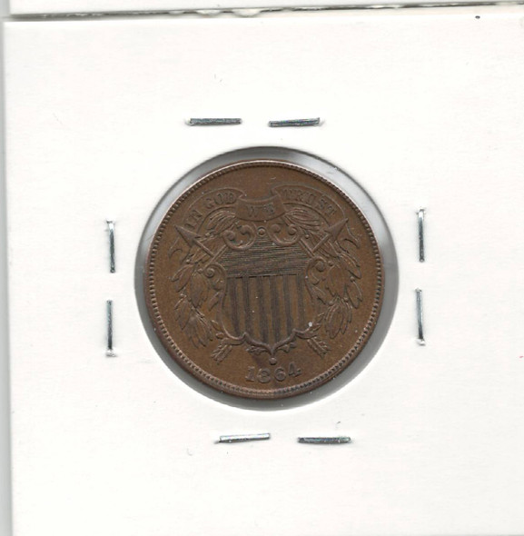 United States: 1864 2 Cent Large Motto MS60