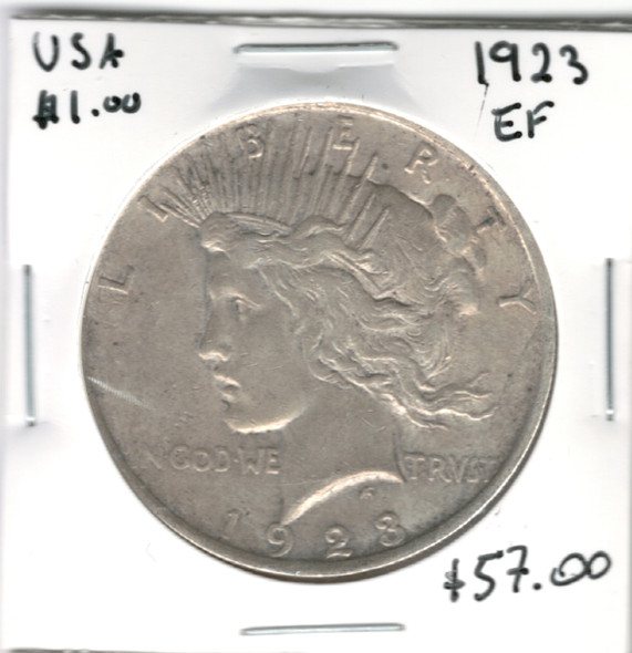 United States: 1923 Peace Dollar EF