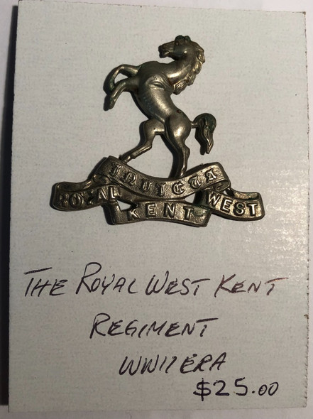 Great Britain: WWII Era Royal West Kent Regiment Cap Badge