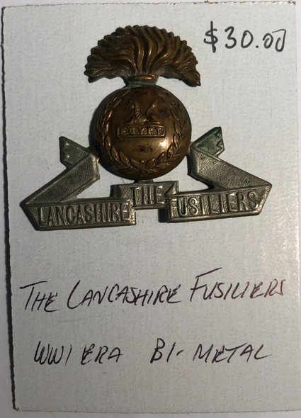 Great Britain: WWI Era Lancashire Fusiliers Cap Badge