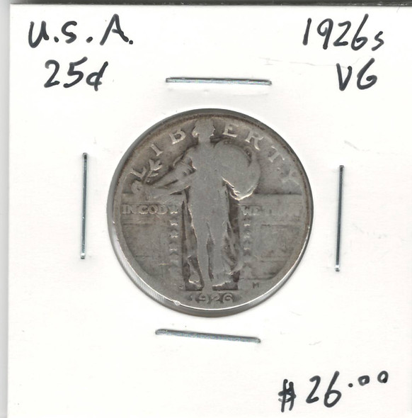 United States: 1926S 25 Cent VG