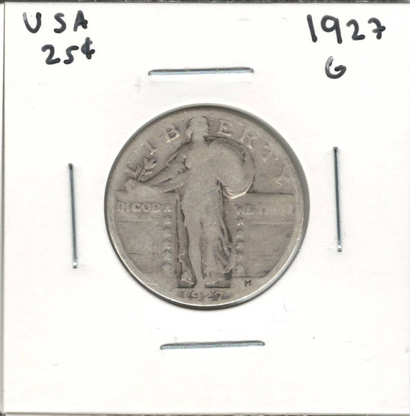 United States:  1927 25 Cent G4