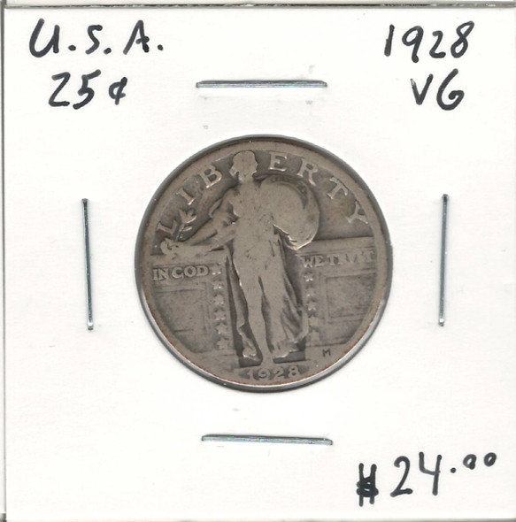 United States:  1928  25  Cent  VG