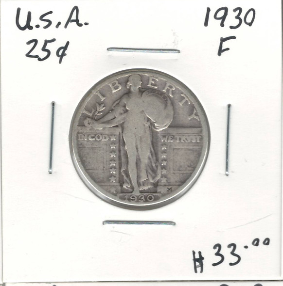 United States: 1930 25  Cent F12