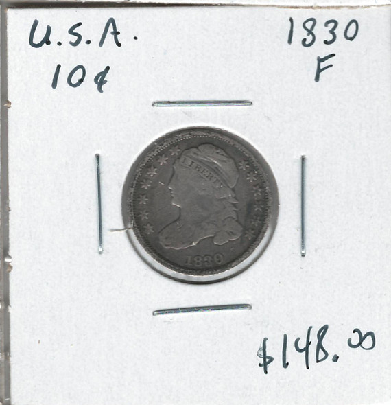 United States: 1830 10 Cent F12