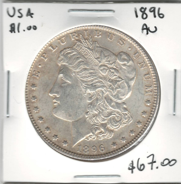 United States: 1896 Morgan Dollar AU50