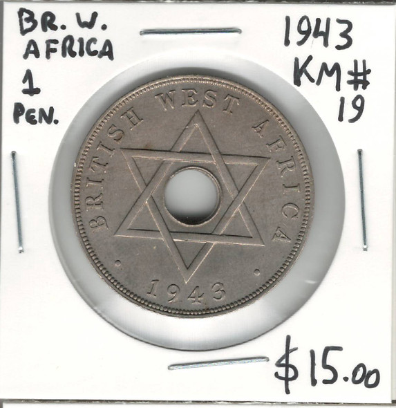 British West Africa: 1943 1 Penny British West Africa: 1943 1 Penny