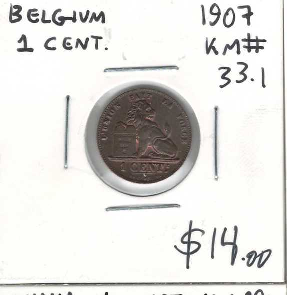 Belgium: 1907 1 Cent