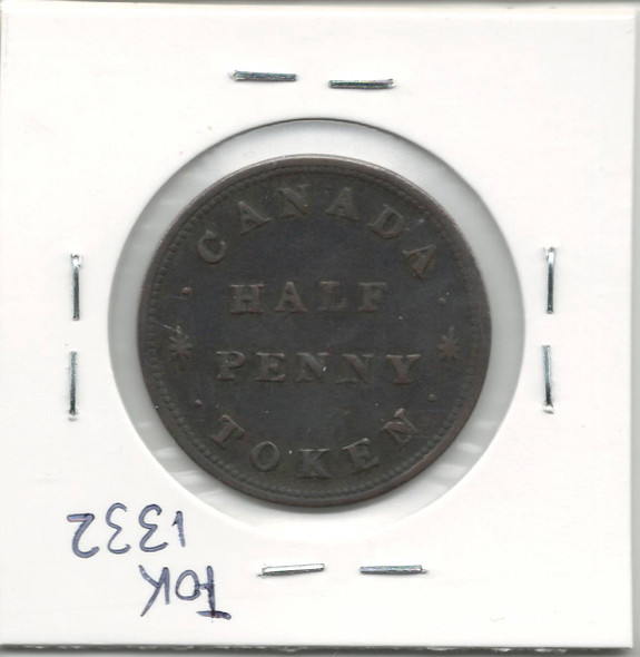 Lower Canada: 1830 1/2 Penny LC-14B