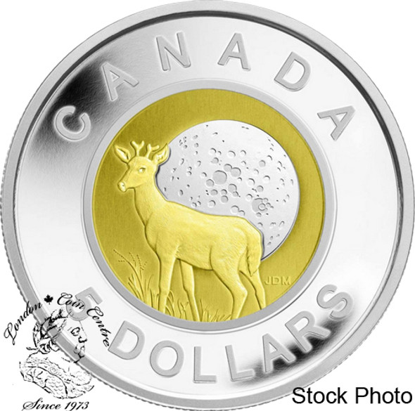 Canada: 2012 $5 Niobium Full Buck Moon Sterling Silver Coin Canada: 2012 $5 Niobium Full Buck Moon Sterling Silver Coin